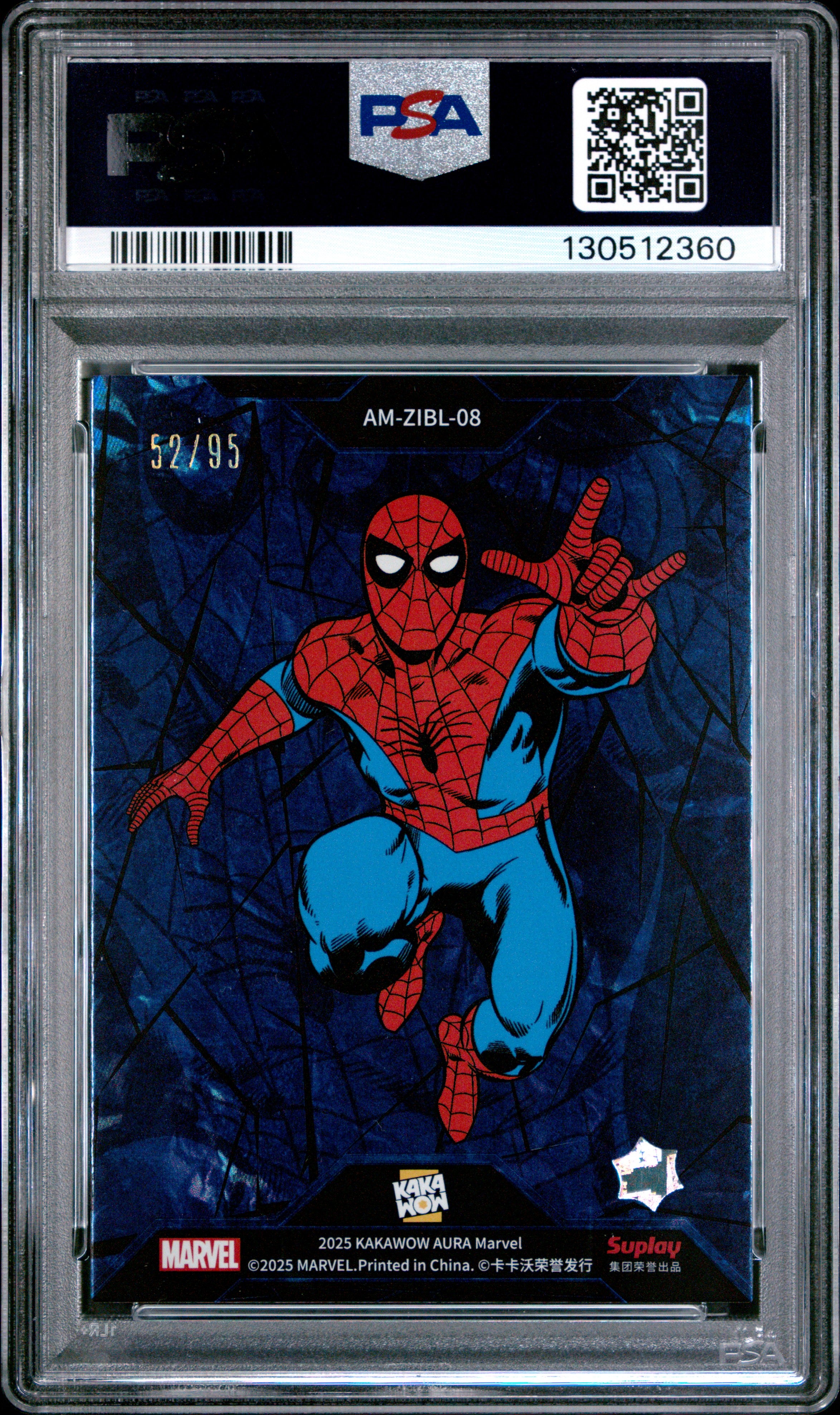 2025 Kakawow Aura Marvel Legend Of Spider-Man Blue /95 PSA 9