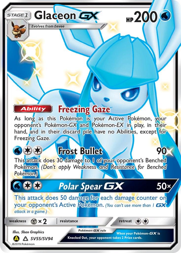 PSA 9 Glaceon GX #SV55