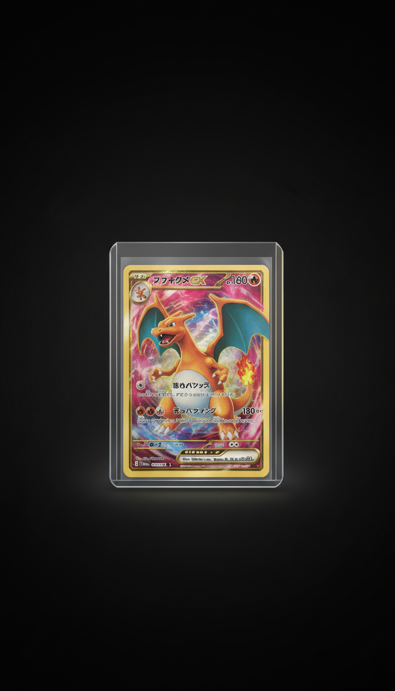 Japanese Charizard EX in Hard-Shell Case