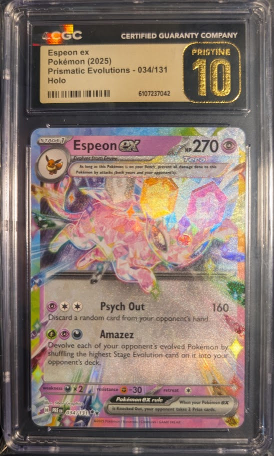 CGC Pristine 10 Espeon ex #34