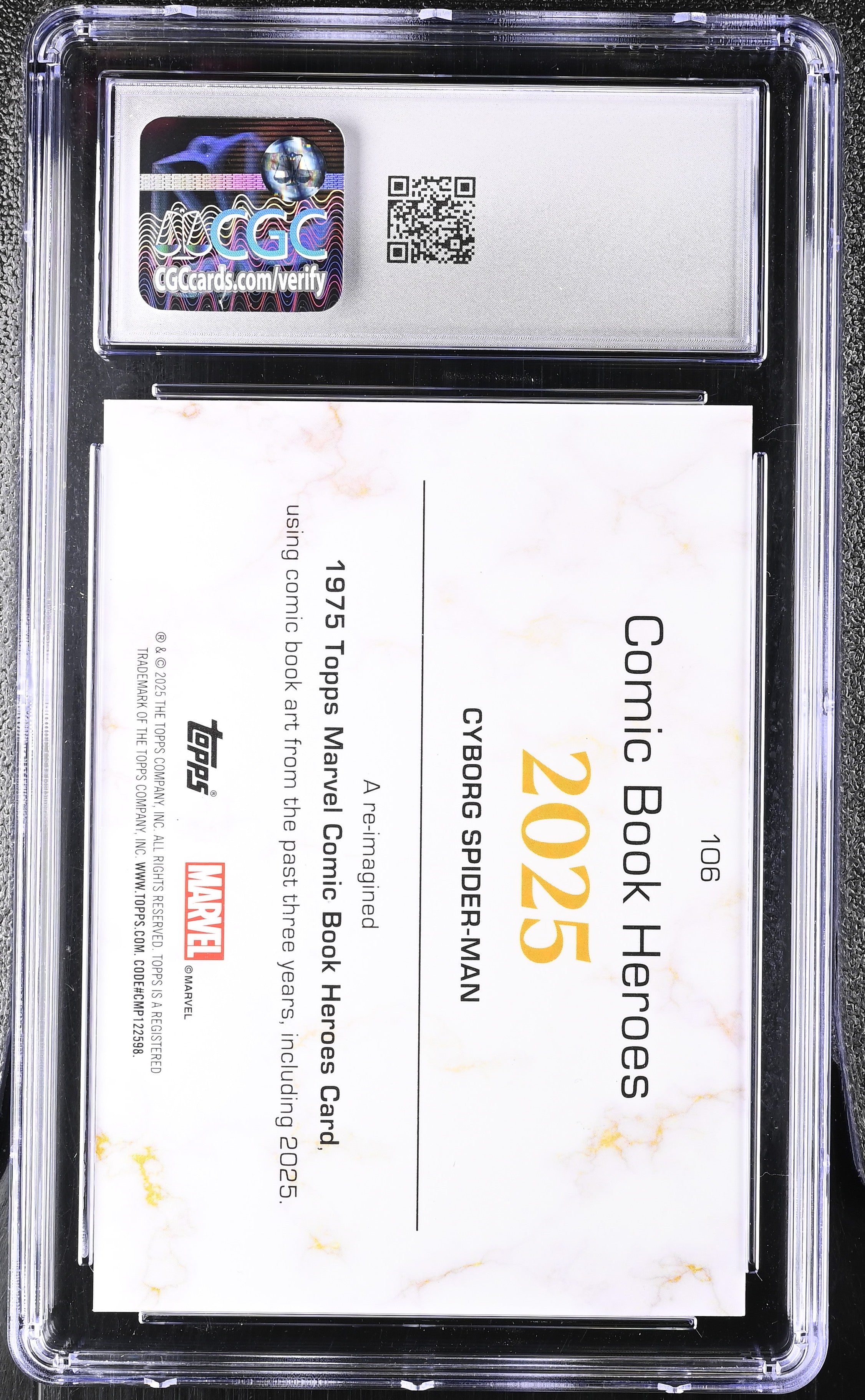 CGC 9 2025 Marvel Comic Book Heroes Cyborg Spider-Man Gold Mini-Diamond 131/199