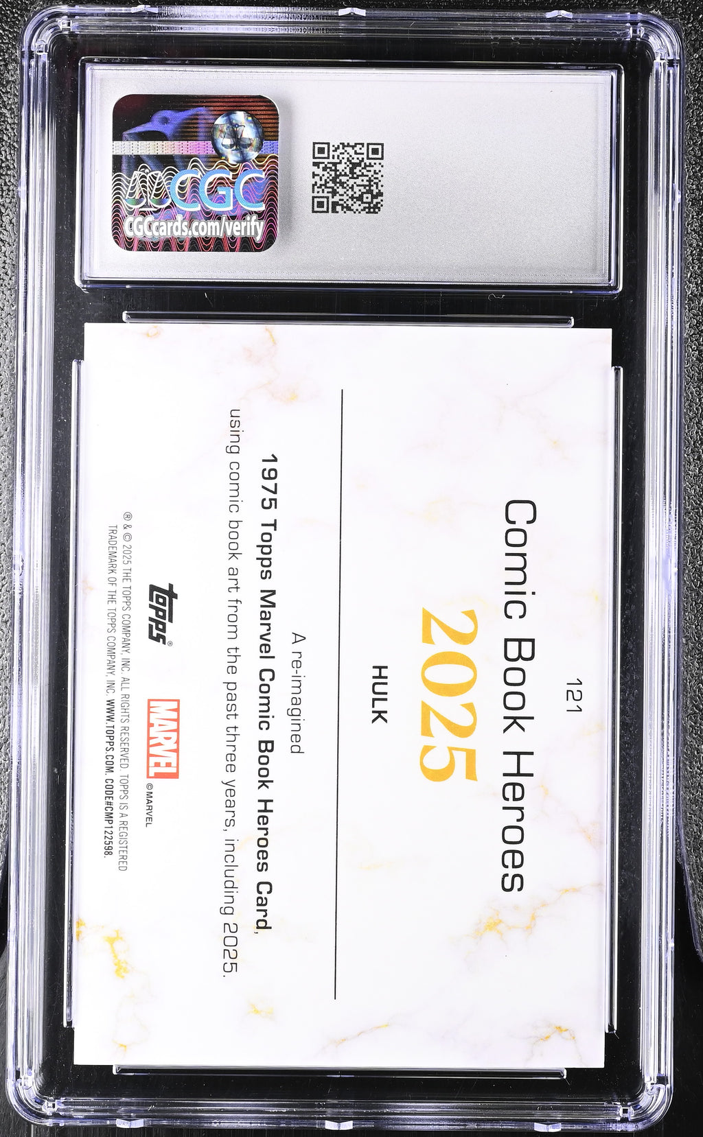 CGC 9 2025 MARVEL COMIC BOOK HEROES #71 THE 2000S HULK PURPLE & GOLD LAVA 41/75