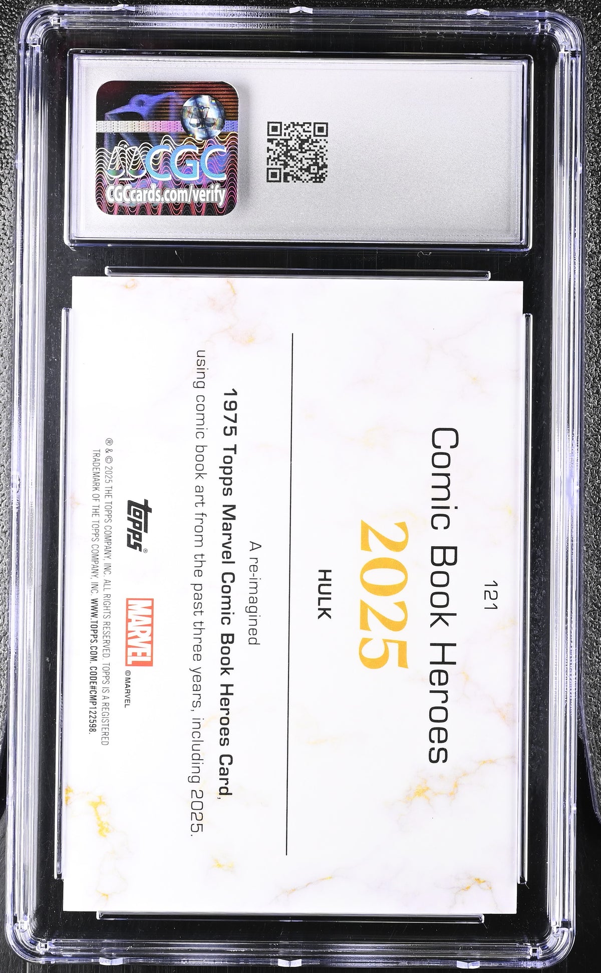 CGC 9 2025 MARVEL COMIC BOOK HEROES #71 THE 2000S HULK PURPLE & GOLD LAVA 41/75