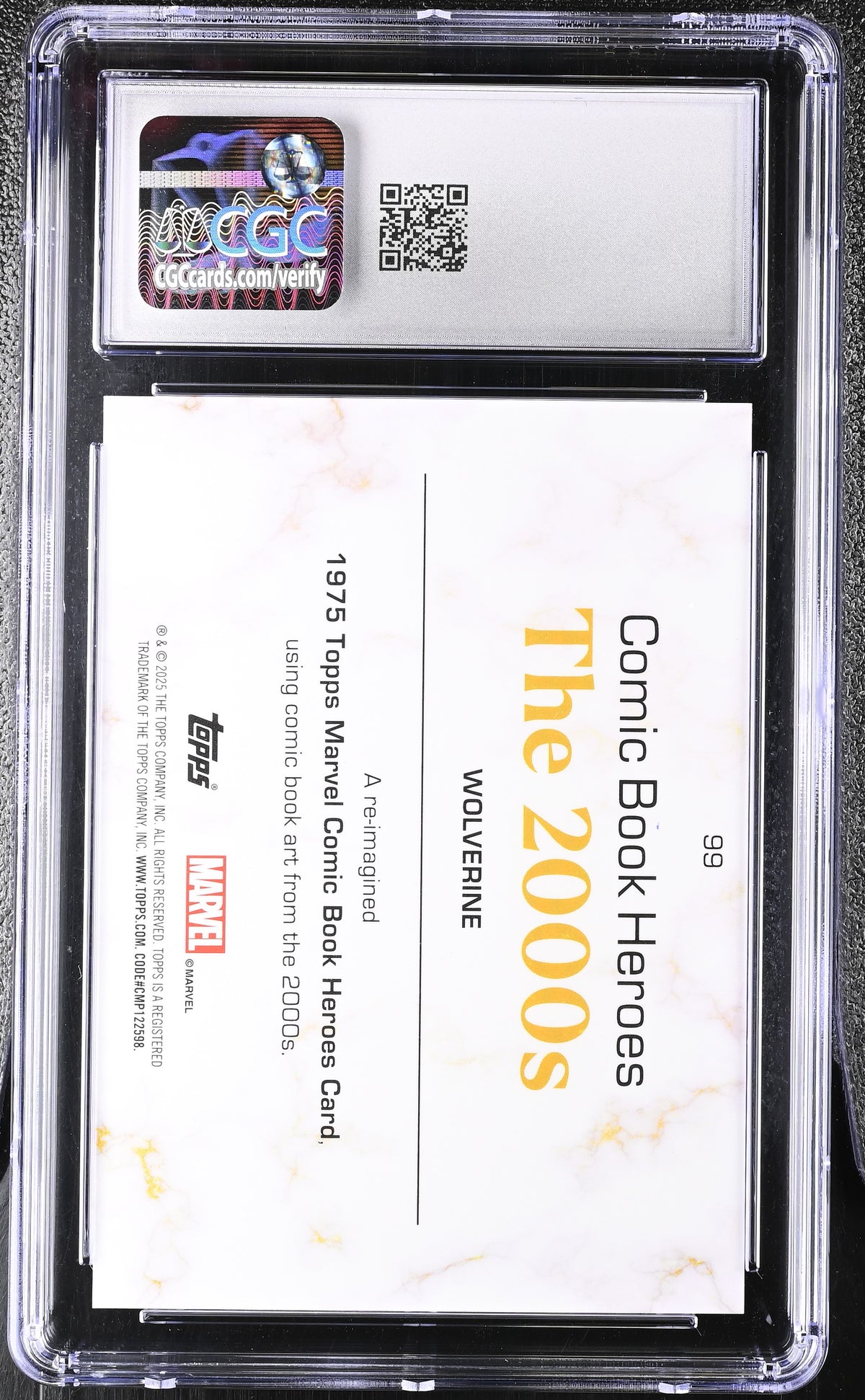CGC 9 2025 Topps Marvel Comic Book Heroes #99 WOLVERINE Gold Raywave /150