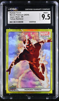 CGC 9.5 2022 Upper Deck Marvel Platinum #9 Human Torch Yellow Rainbow
