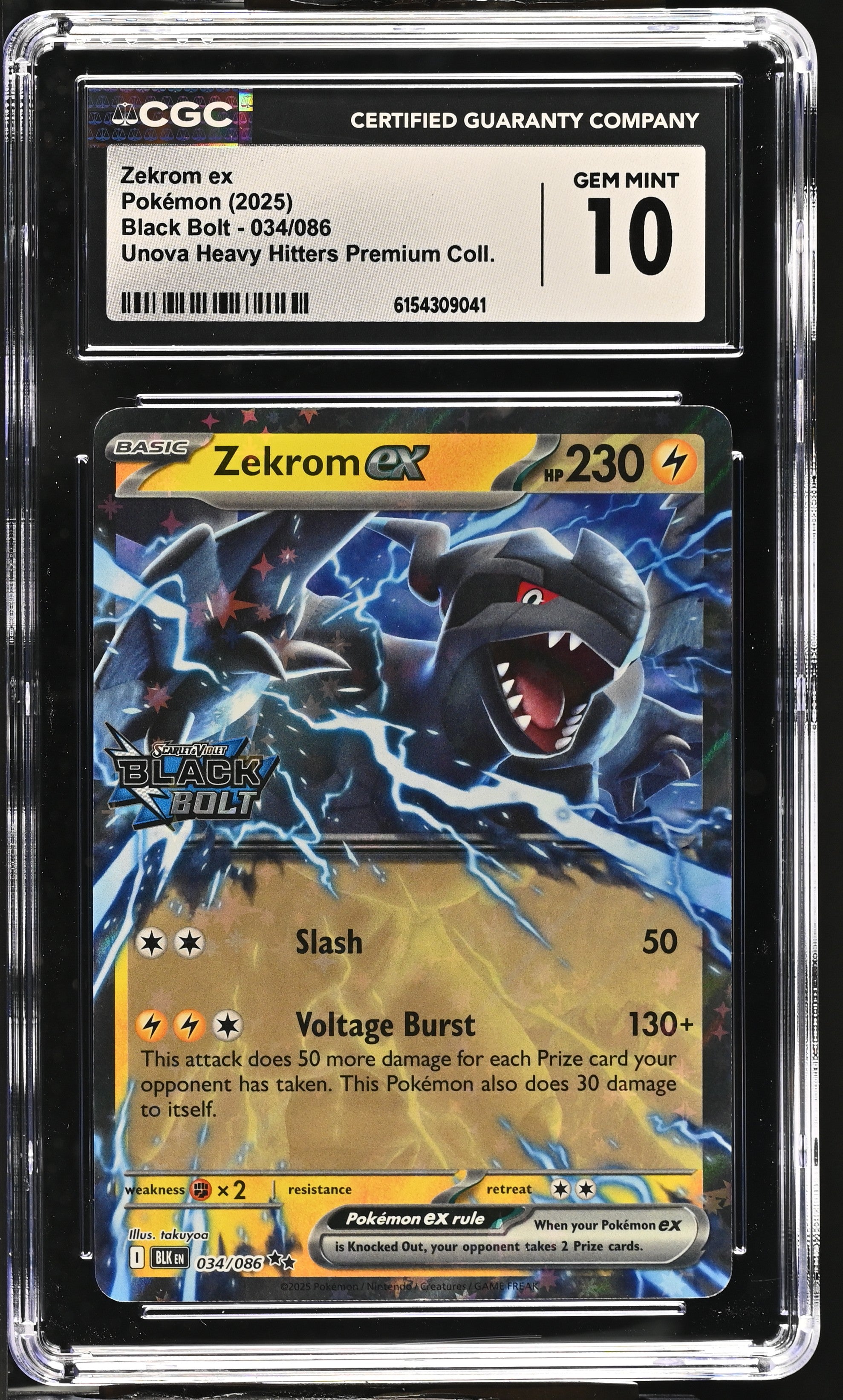 CGC 10 Zekrom ex #34 stamped black bolt holo
