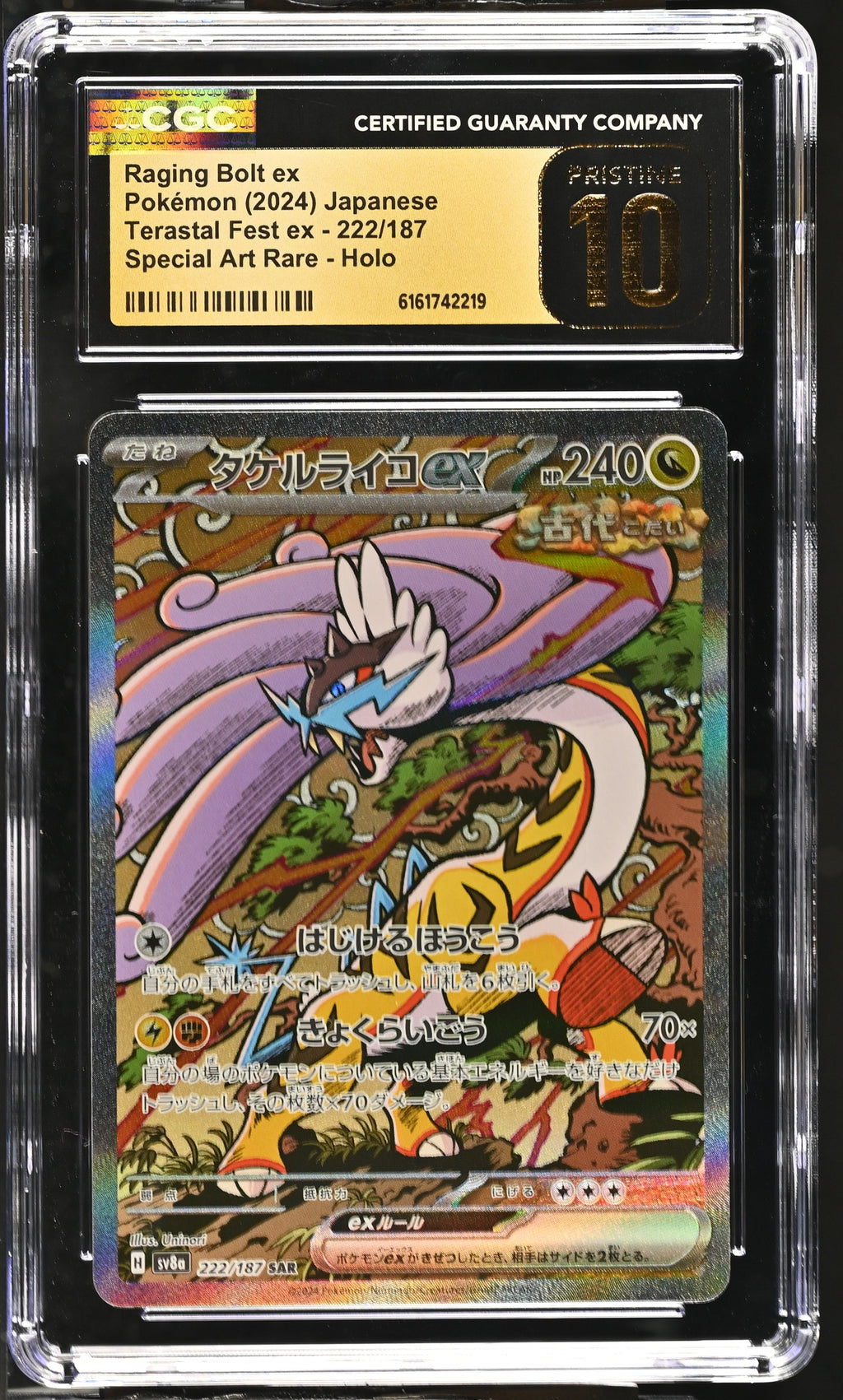 CGC Pristine 10 JPN Raging bolt ex #222