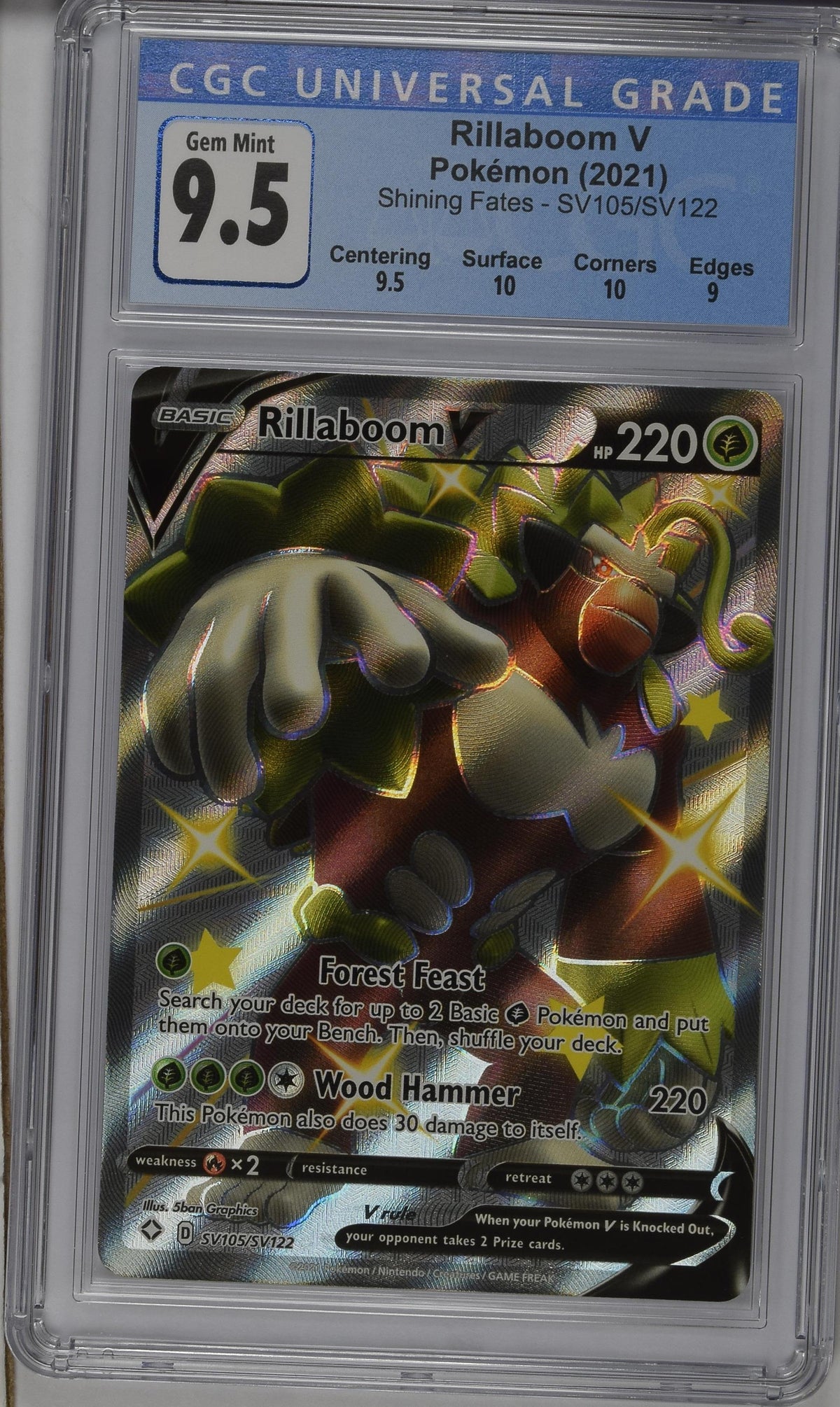 CGC 9.5 Rillaboom V #SV105