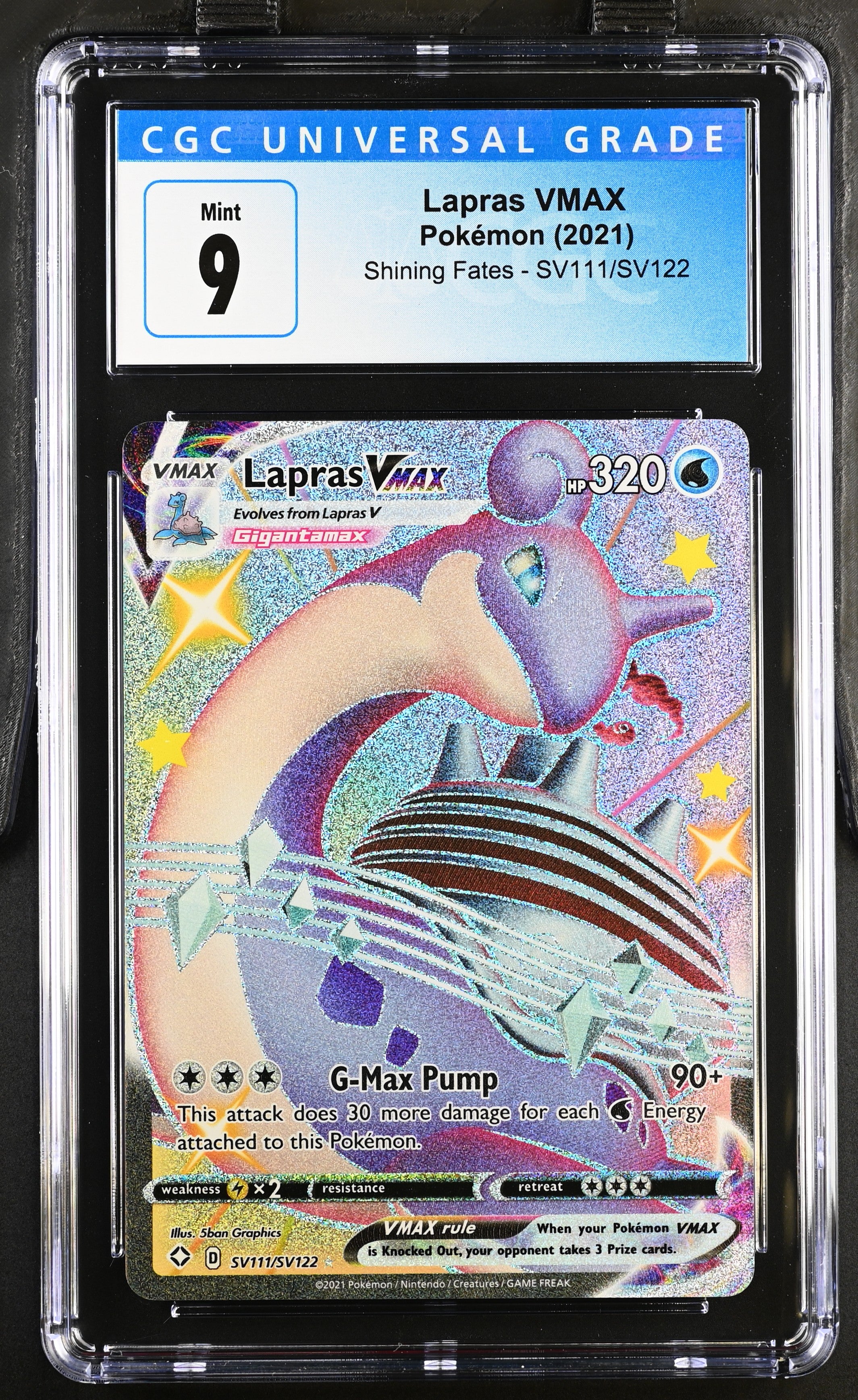 CGC 9 Lapras VMAX #SV111