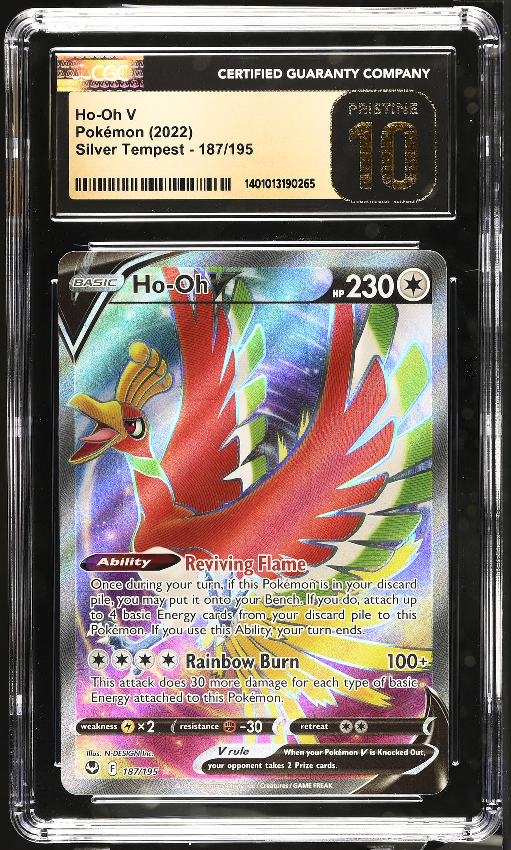 CGC Pristine 10 Ho-oh V #187