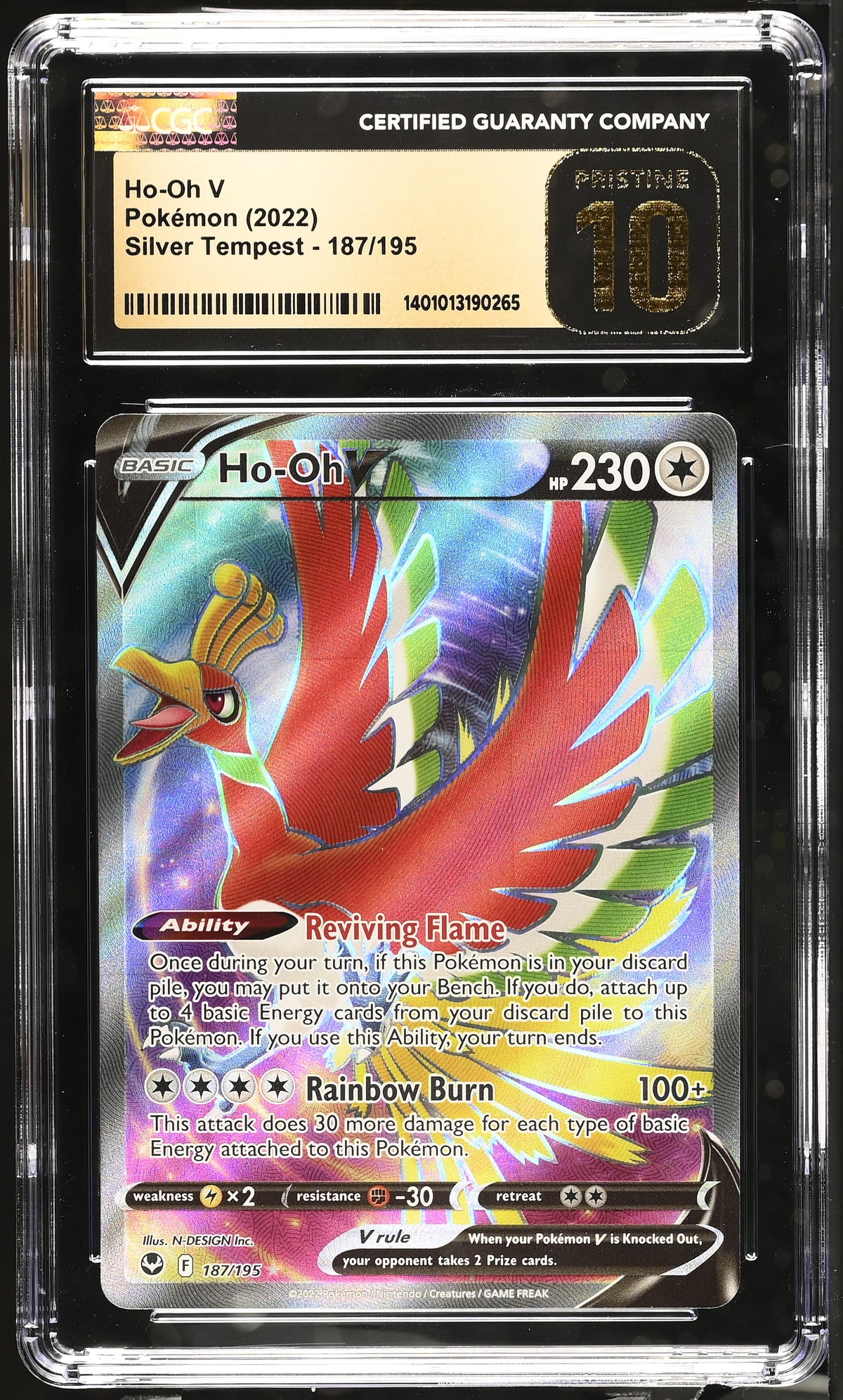 CGC Pristine 10 Ho-oh V #187