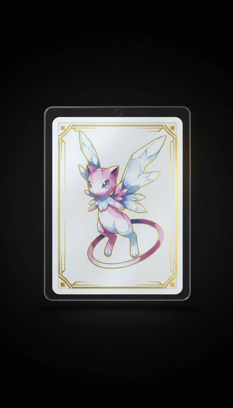 Authenticated Crystal White Mew Card