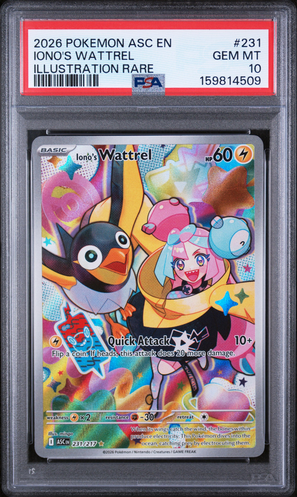 PSA 10 Iono's Wattrel #231