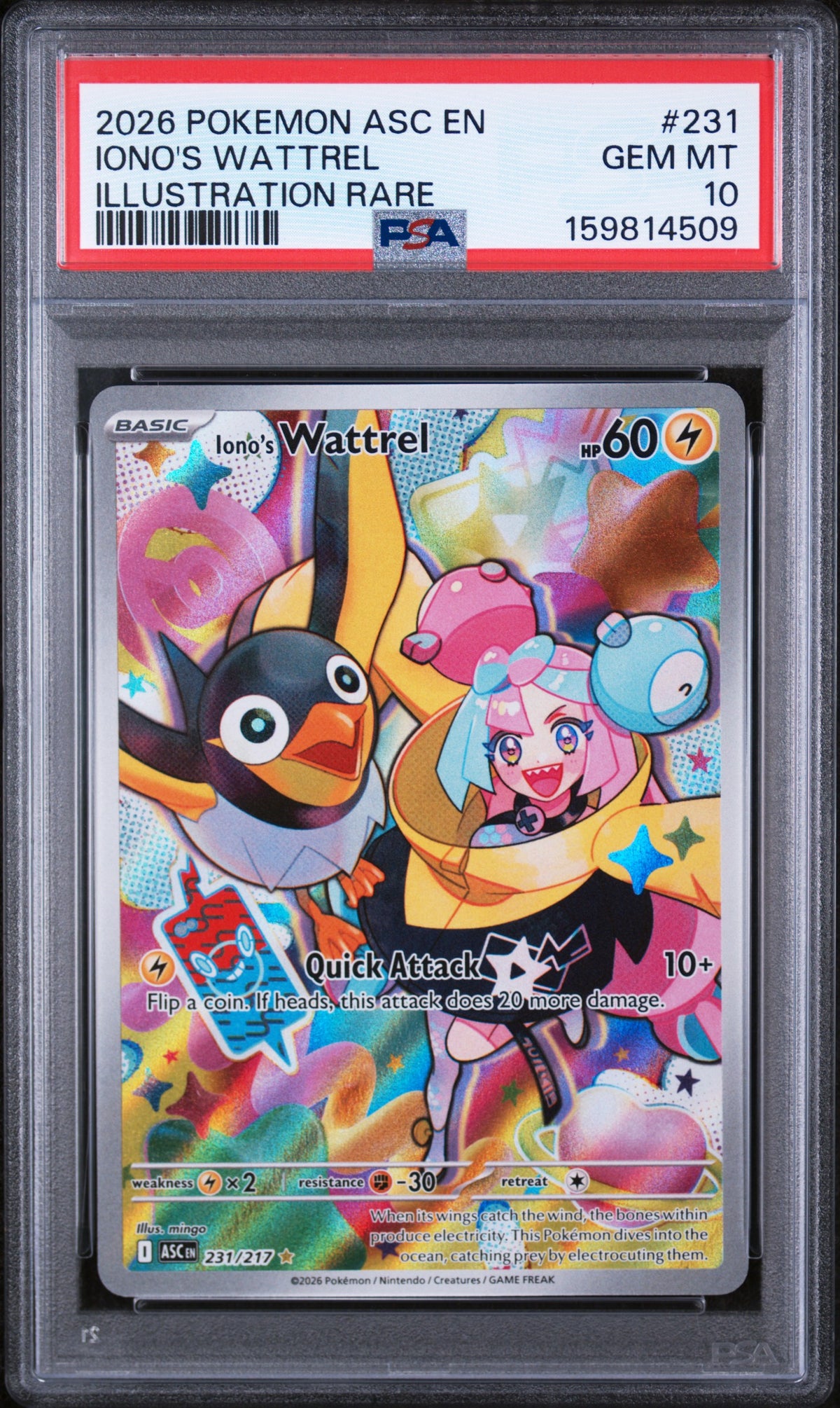PSA 10 Iono's Wattrel #231