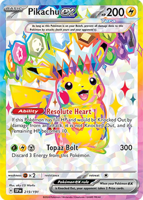 PSA 9 Pikachu ex #219