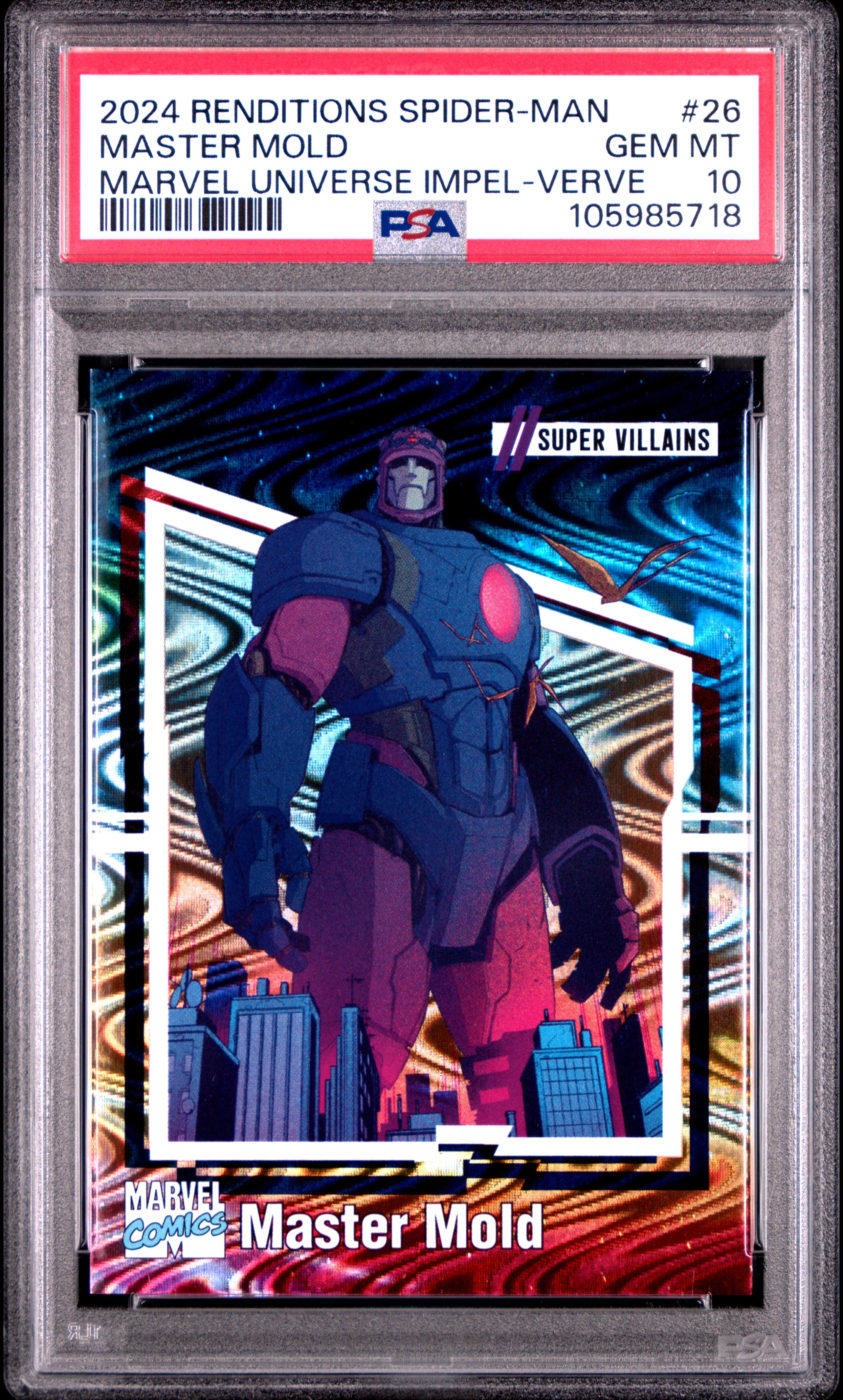 PSA 10 2024 Upper Deck Marvel Spider-Man Universe Master Mold Verve 52/90