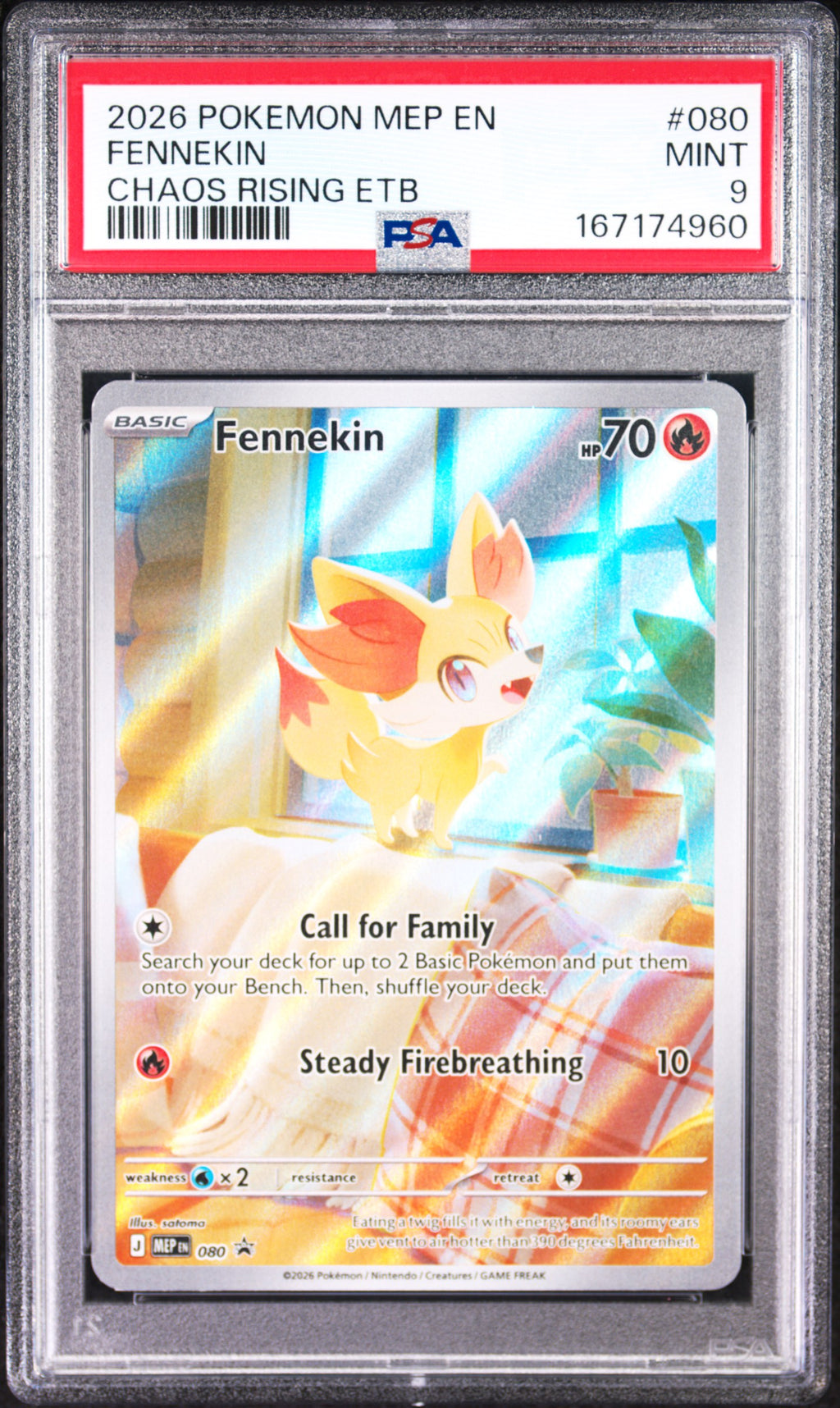 PSA 9 Fennekin #80