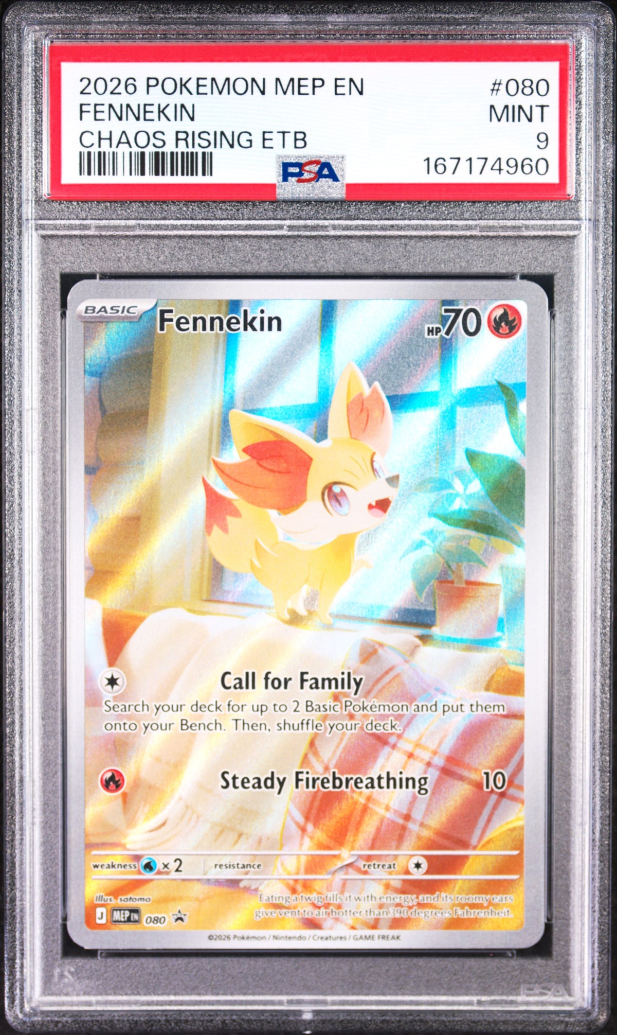 PSA 9 Fennekin #80