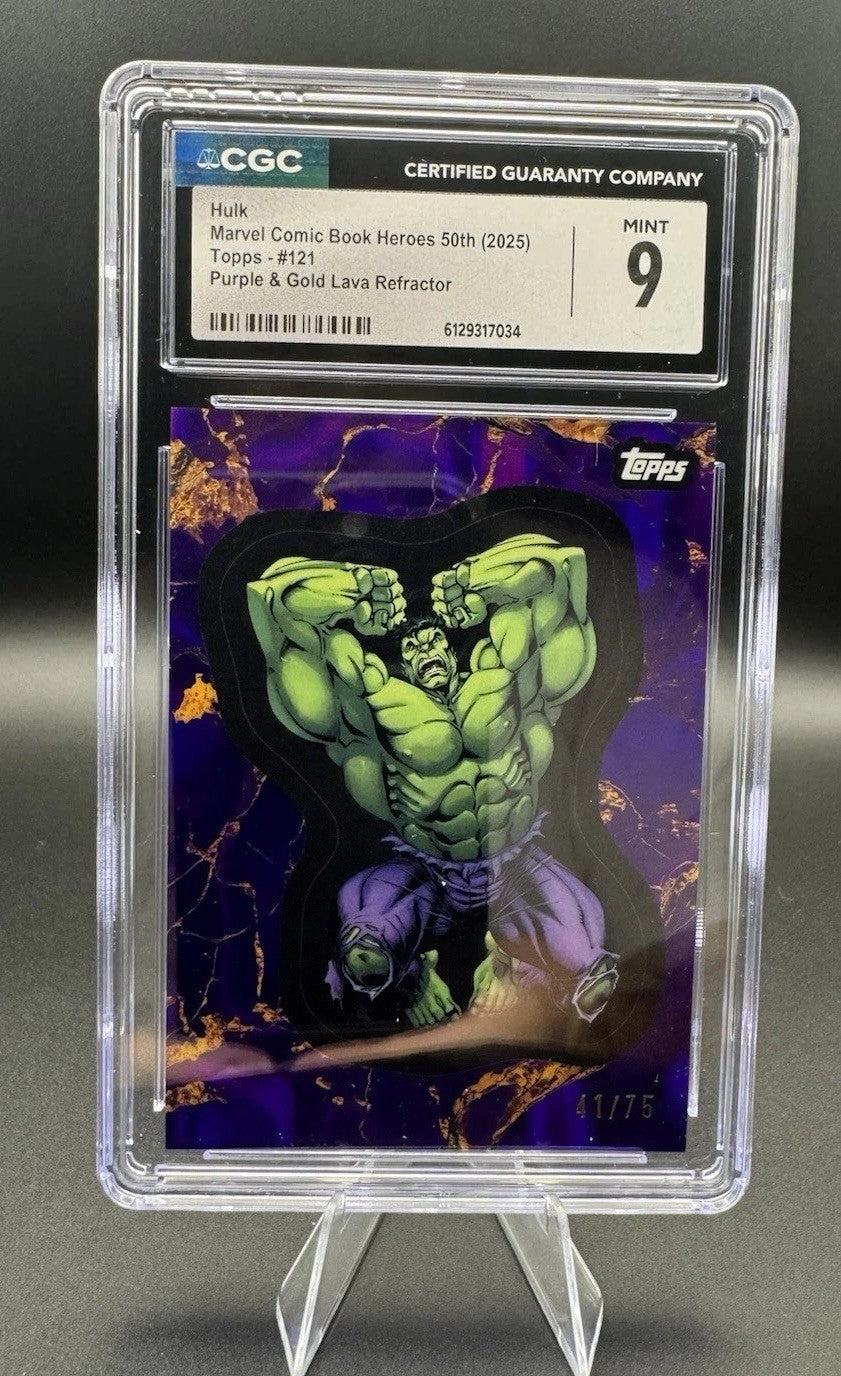 CGC 9 2025 MARVEL COMIC BOOK HEROES #71 THE 2000S HULK PURPLE & GOLD LAVA 41/75
